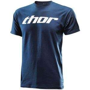  Thor Motocross Race Fan T Shirt   Large/Navy: Automotive