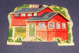 MERRY MILKMAN GAME PART! BLUE ROOF ON RED, 1955 HASBRO  