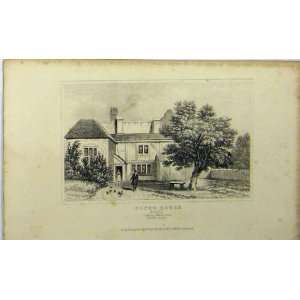  C1848 Popes House Binfield Berkshire Dugdales Old Print 