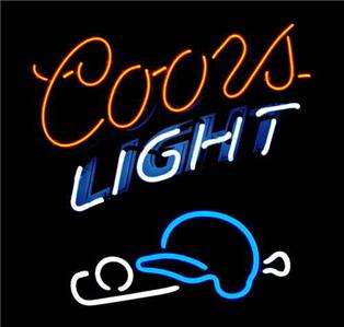 Z96 coors hat neon light sign bar beer store display  