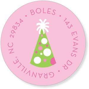     Address Labels (First Birthday Words Pink)