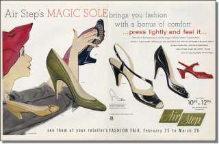 1955 Air Step Magic Sole Fashion Shoes   2pg Print Ad  