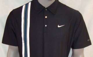   2011 Nike Tiger Woods UV Stripe Tour w/ Ribbon Golf Polo Shirt  