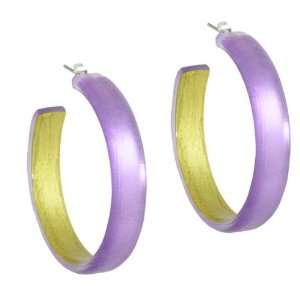  Purple Slim Round Hoop Earring by Alexis Bittar Jewelry