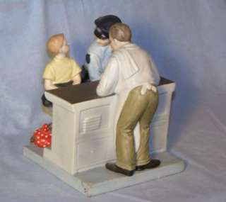   Grossman Porcelain Figurine. Norman Rockwell   Runaway (Boy & police