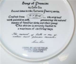 LENA LIU NATURES POETRY PLATE SONG OF PROMISE  