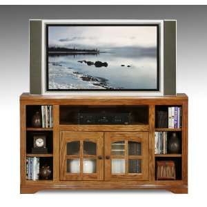 Eagle Furniture 55 Wide Low Profile TV Stand with Bookcase Sides 