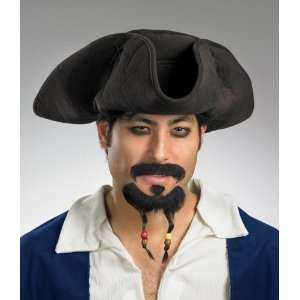  Pirate Hat w/Mustache Goatee