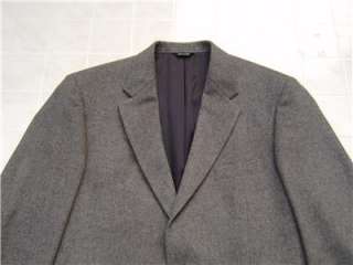 Bill Blass 100% Camel Hair Mens 44 L Sport Coat 44 Blazer Jacket Grey 