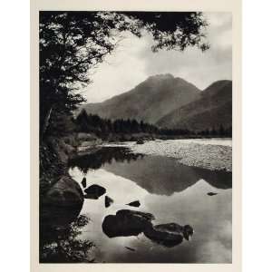  1930 Yakedake Mountain Japan Japanese Alps Landscape 