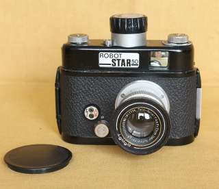 Robot Star 50 black German spring motor half frame camera modified 