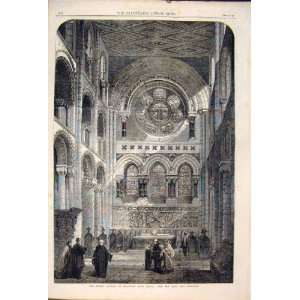  Abbey Church Waltham Holy Cross Old Print 1861