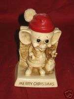 1969 Santa Mouse Figurine by Russ Berrie Wallace Berrie  