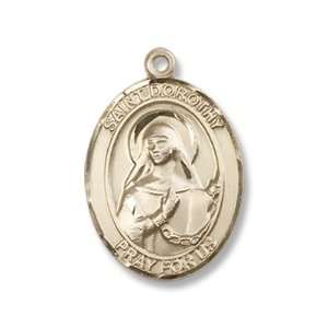   Filled St Dorothy Pendant First Communion Catholic Patron Saint Medal