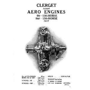  Clerget Blin 9B 9BF Aero Engine Technical Manual Clerget 