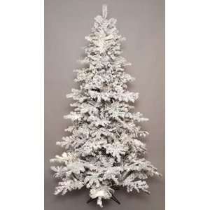  90 Blizzard Flocked Snowy Christmas Tree Prelit LED 