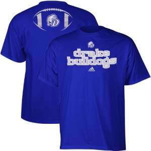  adidas Drake Bulldogs Backfield T Shirt   Royal Blue 