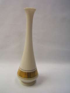 Lenox China Tall Bud Vase 10 Made in USA Gold Band  