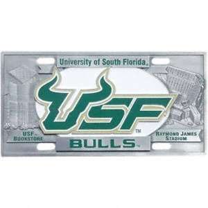  South Florida Bulls 3 D License Plate