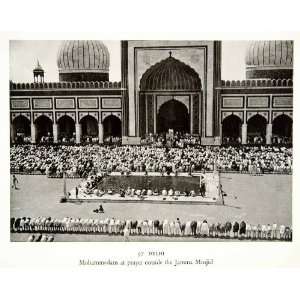  1938 Print New Delhi India Prayed Jama Masjid Muslim Islamic 