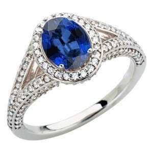   with Vivid Blue Sapphire Gemstone for SALE(7,14kt White Gold) Jewelry