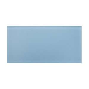  Frosted Sky Blue Glass Subway Tile 3 x 6 Sample