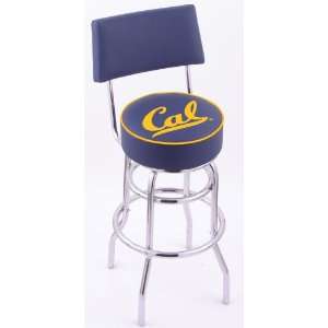 University of California Berkeley Steel Stool with Back, 4 Logo Seat 