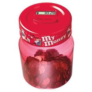  M&Ms Red Cash Digital Coin Counting Money Jar Bank