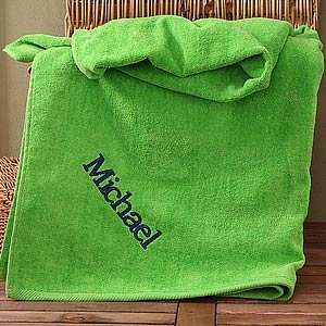  Personalized Beach Towels   Green: Home & Kitchen