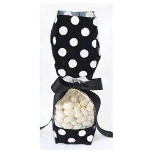 Black with White Polka Dots Tall Cellophane Goodie Bag (2in. W x 9 1 