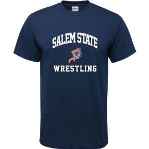  Salem State Vikings Navy Youth Wrestling Arch T Shirt 