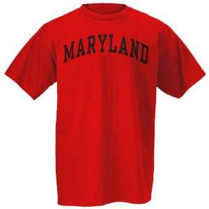   Terrapin Tee : Maryland Terrapins Red Arch Logo T Shirt  : Sports