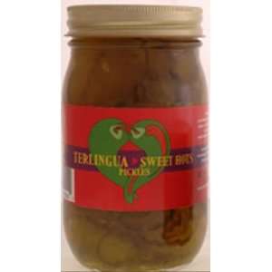 Terlingua Sweet Hots Jalapeno Flavored Sweet Pickles   16 Ounce (3 