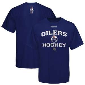   Oilers Authentic Progression T Shirt   Navy Blue