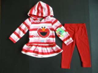   Girls NWT Toddler ELMO Two Piece Set 2T 3T 4T 5T 883686812460  