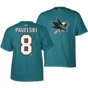  San Jose Sharks Joe Pavelski Name & Number T Shirt (Teal 