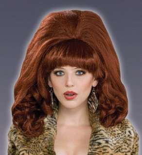 Big Red Wig  Auburn Wig with bangs and a high teased back with curls 