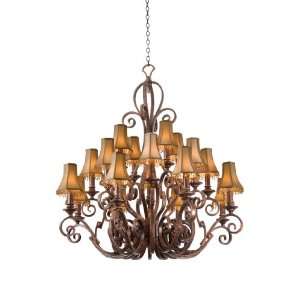   Ibiza 20 Light Wrought Iron Chandelier From the Ibiza Collection: Home