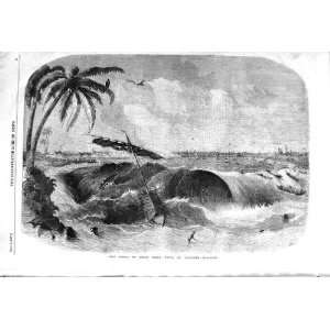 1857 BORE GREAT TIDAL WAVE CALCUTTA INDIA STORM