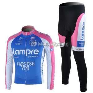  new lampre team fleece inside long sleeve cycling bicycle 