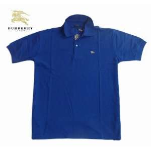  Burberry Mens Classic Nova Check Polo Shirt in Royal Blue 