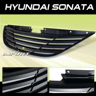 BLACK SPORT GRILLE FRONT GRILL FOR 10 12 HYUNDAI SONATA REPLACEMENT 