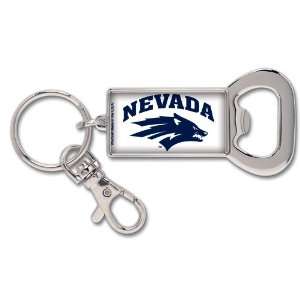   Nevada Wolf Pack Silvertone Bottle Opener Keychain