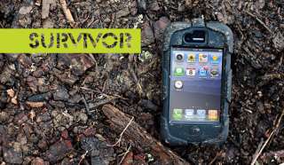   Survivor Case w/Bulit In Protecor & Clip for iPhone 4/4S (Black