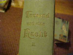 1897 Book TAUSEND UND EINE NACHT, VOL 2, in GERMAN  