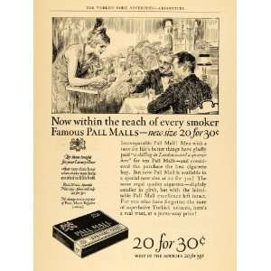  1924 Ad Pall Mall Cigarettes Smoker Fashion Tobacco 