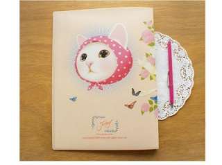 Jetoy Choo Choo White Cat A4 file 10 pages Pink Hat  