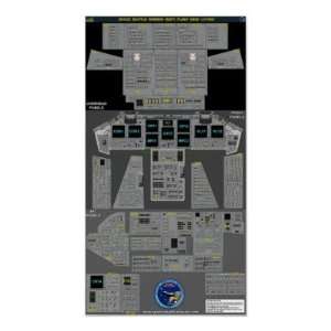  Space Shuttle Flight Deck Poster