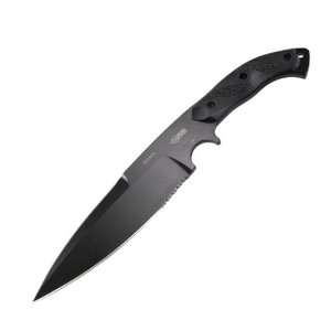  Blackhawk 15TT00BK Tatang Black Fixed Blade Knife Plain 