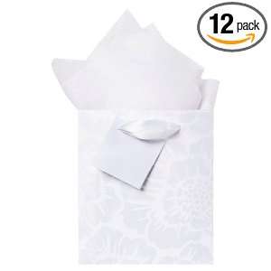  The Gift Wrap Company Flores Brancas Small Gift Bag, 12 
